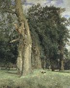 Ferdinand Georg Waldmuller old elms in prater France oil painting artist